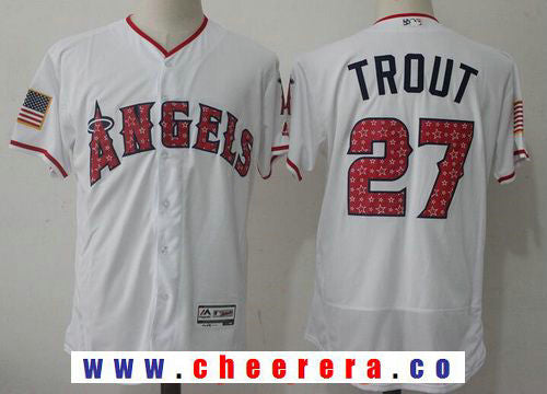 Of Anaheim Mike Trout Los Angeles Angels white jersey