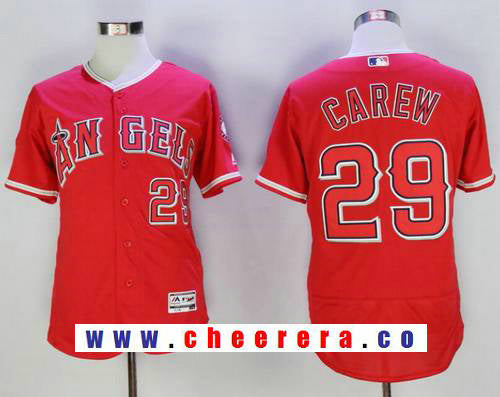Of Anaheim Rod Carew Los Angeles Angels red jersey