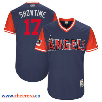 Shohei Ohtani Showtime Majestic Los Angeles Angels navy-red Authentic jersey