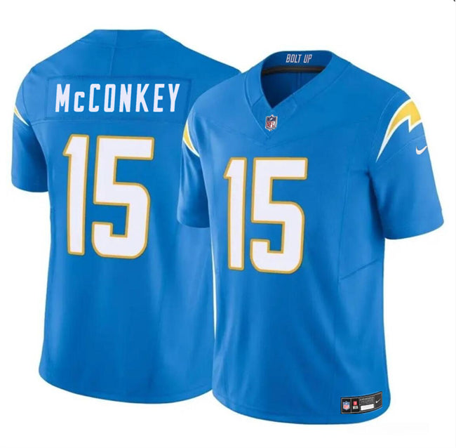 Ladd McConkey Los Angeles Chargers blue Vapor jersey