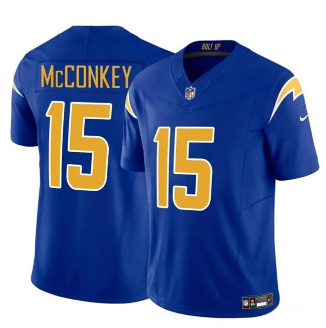Ladd McConkey Los Angeles Chargers royal Vapor jersey
