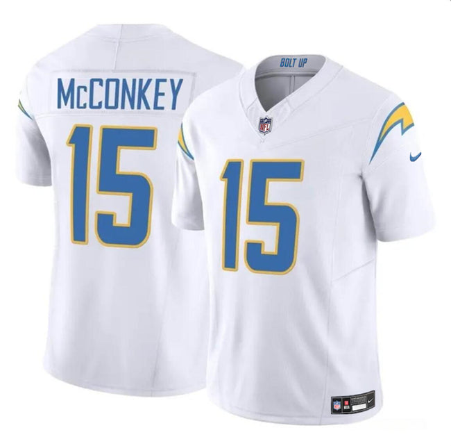 Ladd McConkey Los Angeles Chargers white Vapor jersey