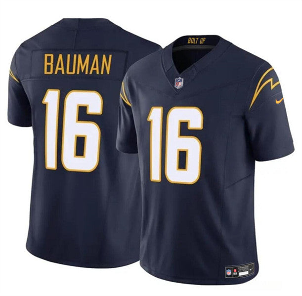 Casey Bauman Los Angeles Chargers navy Vapor jersey
