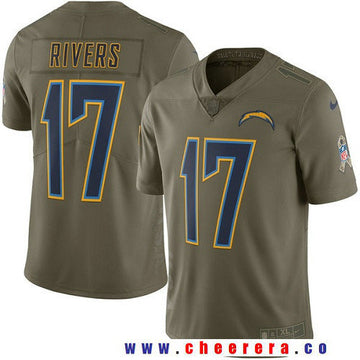 Philip Rivers Los Angeles Chargers olive Salute To Service jersey