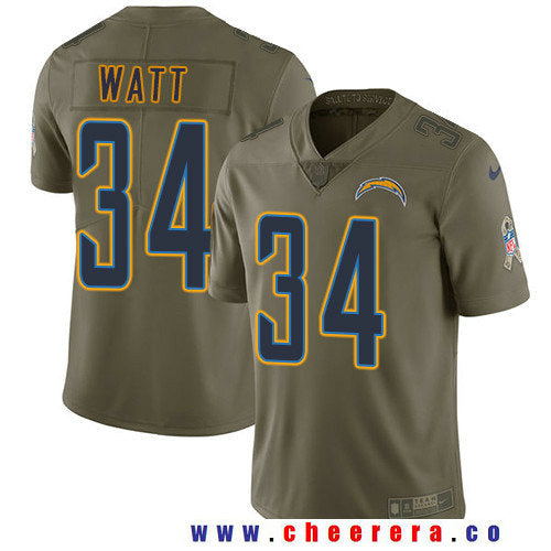 Derek Watt Los Angeles Chargers olive Salute To Service jersey