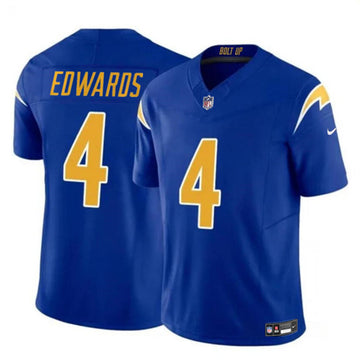 Gus Edwards Los Angeles Chargers royal Vapor jersey