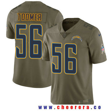 Korey Toomer Los Angeles Chargers olive Salute To Service jersey
