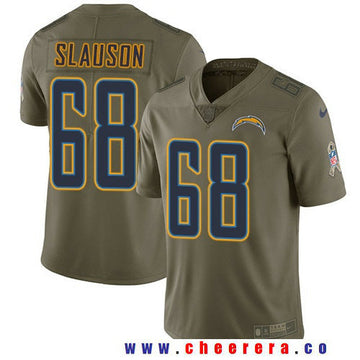 Matt Slauson Los Angeles Chargers olive Salute To Service jersey