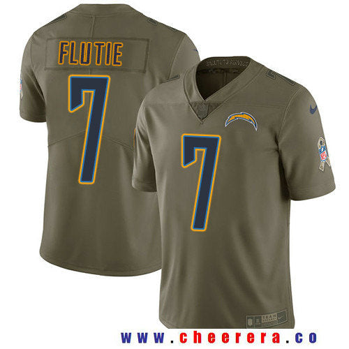 Doug Flutie Los Angeles Chargers olive Salute To Service jersey