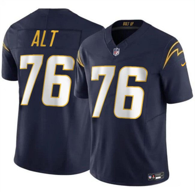 Joe Alt Los Angeles Chargers navy Vapor jersey