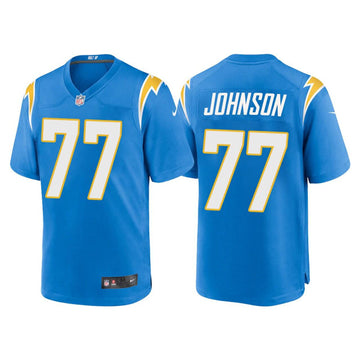 Zion Johnson Los Angeles Chargers blue Limited jersey
