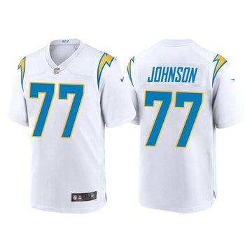 Zion Johnson Los Angeles Chargers white Limited jersey