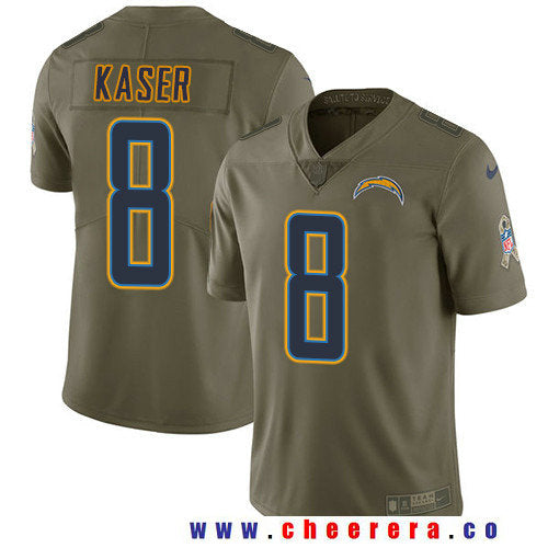 Drew Kaser Los Angeles Chargers olive Salute To Service jersey