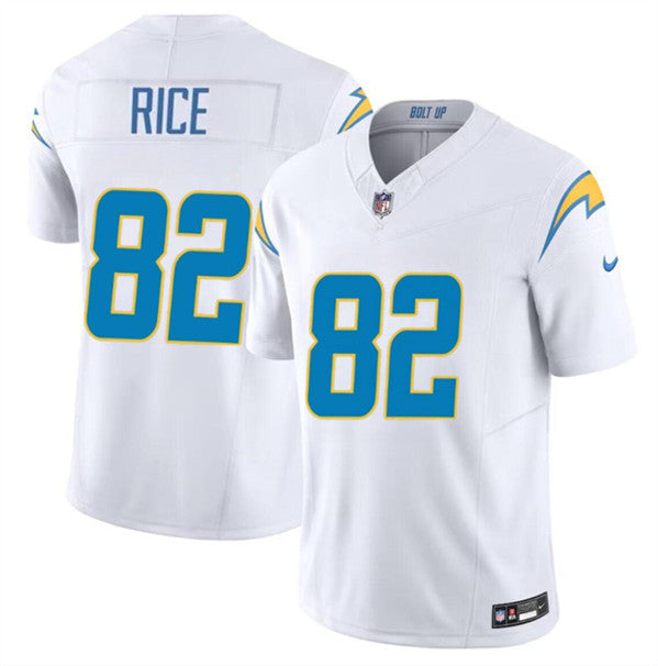 Brenden Rice Los Angeles Chargers white Vapor jersey