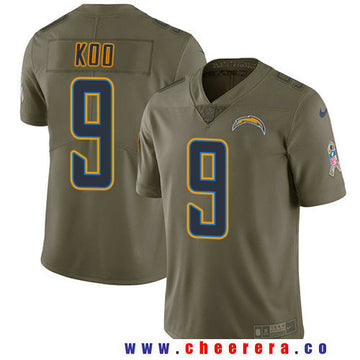 Younghoe Koo Los Angeles Chargers olive Salute To Service jersey