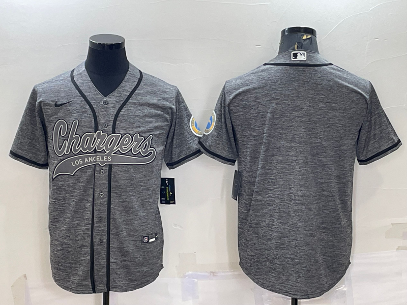Custom Los Angeles Chargers grey jersey