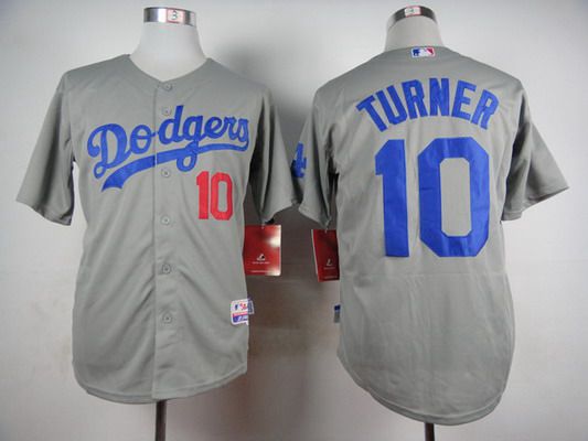 Justin Turner Los Angeles Dodgers gray jersey