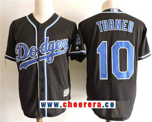 Justin Turner Los Angeles Dodgers black Fashion jersey