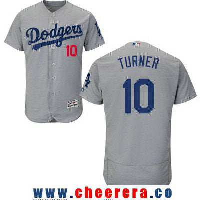 Justin Turner Los Angeles Dodgers gray Road jersey
