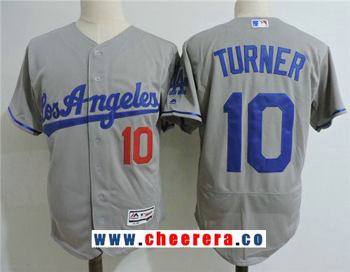 Justin Turner Los Angeles Dodgers gray Road jersey