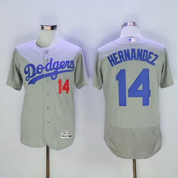 Enrique Hernandez Los Angeles Dodgers gray jersey