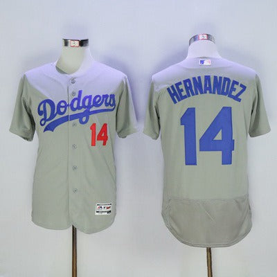 Enrique Hernandez Los Angeles Dodgers gray jersey