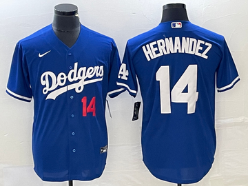 Enrique Hernandez Number Los Angeles Dodgers blue jersey