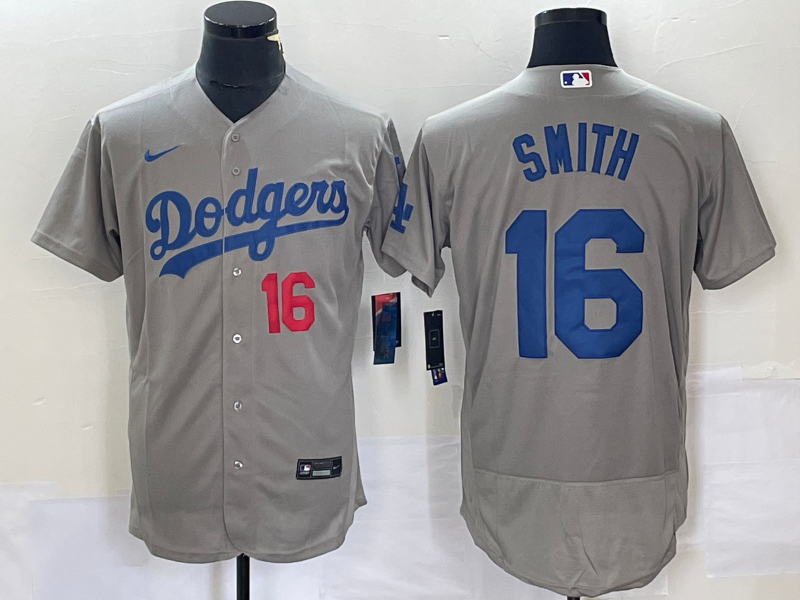 Will Smith Number Los Angeles Dodgers grey jersey