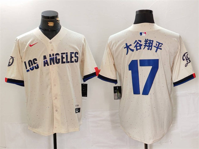 Shohei Ohtani Los Angeles Dodgers cream jersey