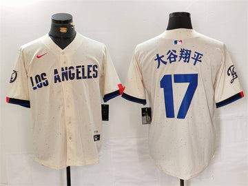 Shohei Ohtani Los Angeles Dodgers cream jersey