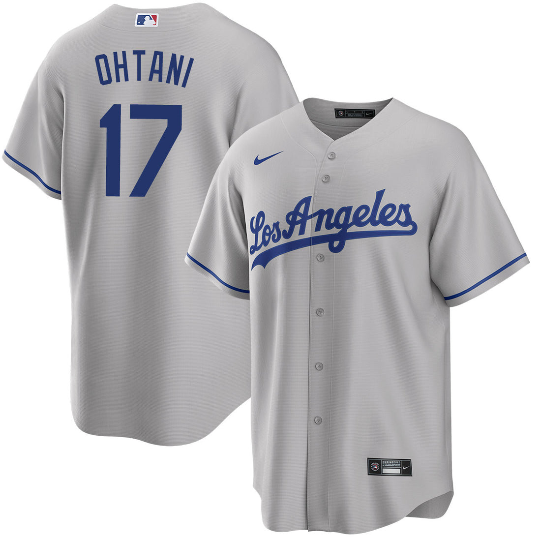 Shohei Ohtani Los Angeles Dodgers gray jersey