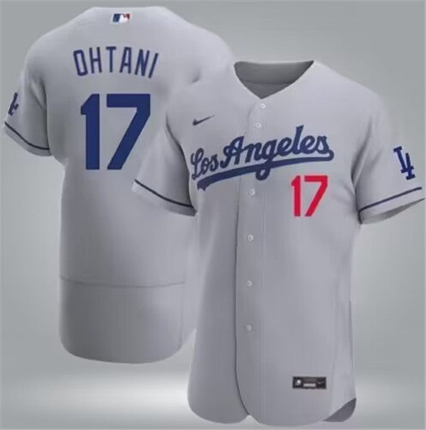 Shohei Ohtani Los Angeles Dodgers gray jersey