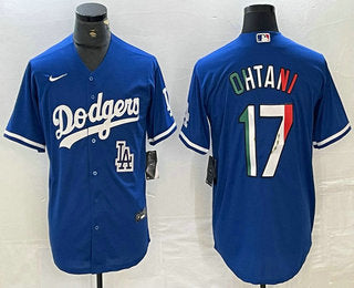 Shohei Ohtani Mexico Los Angeles Dodgers blue jersey