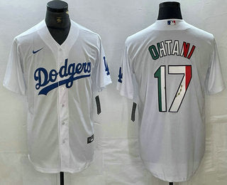 Shohei Ohtani Mexico Los Angeles Dodgers white jersey