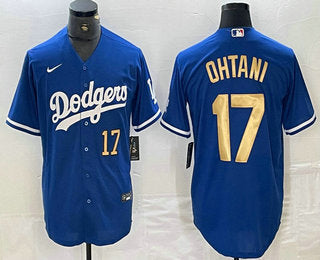 Shohei Ohtani Number Los Angeles Dodgers blue jersey