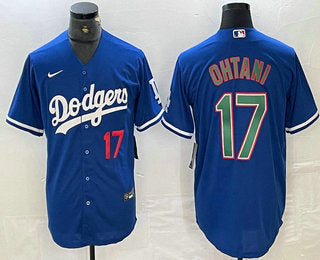 Shohei Ohtani Number Los Angeles Dodgers blue jersey