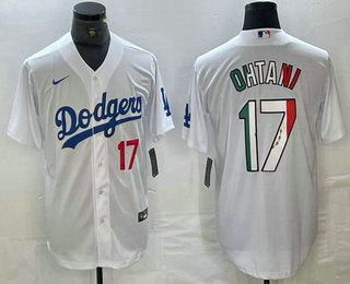 Shohei Ohtani Number Mexico Los Angeles Dodgers white jersey