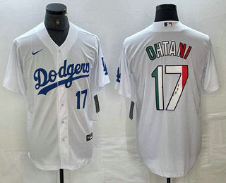 Shohei Ohtani Number Mexico Los Angeles Dodgers white jersey