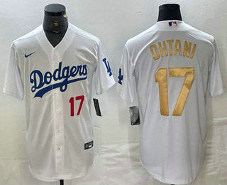 Shohei Ohtani Number Los Angeles Dodgers white jersey