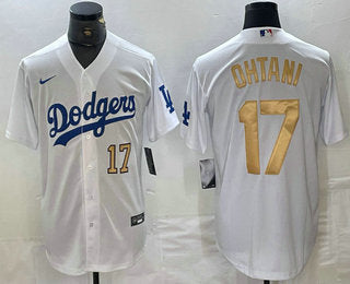 Shohei Ohtani Number Los Angeles Dodgers white jersey