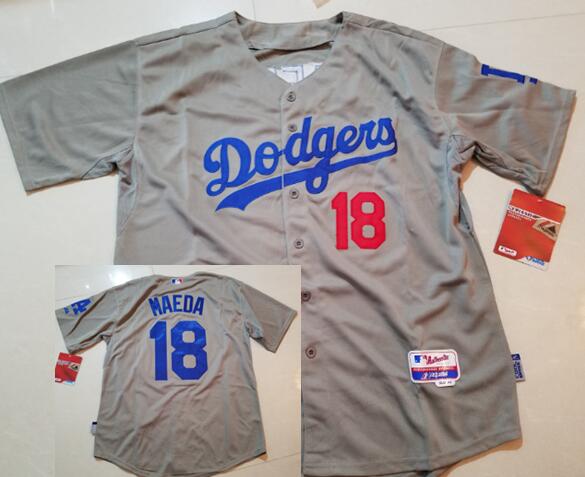 Kenta Maeda Los Angeles Dodgers gray jersey
