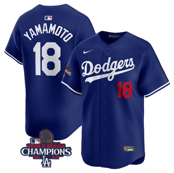 Yoshinobu Yamamoto Los Angeles Dodgers royal Limited jersey