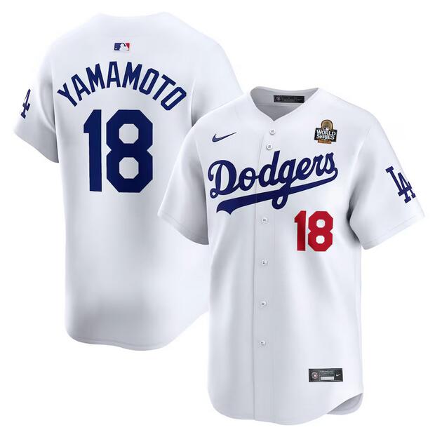 Yoshinobu Yamamoto Los Angeles Dodgers white Limited jersey