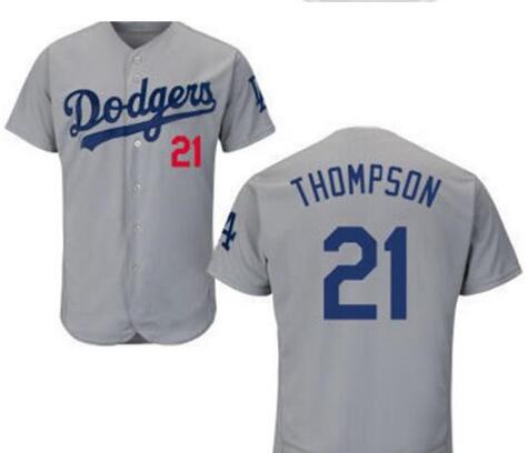 Trayce Thompson Los Angeles Dodgers gray jersey