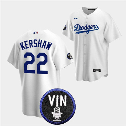 Clayton Kershaw Los Angeles Dodgers white jersey