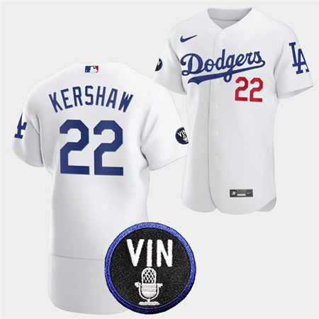 Clayton Kershaw Los Angeles Dodgers white jersey