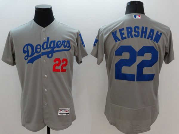 Clayton Kershaw Los Angeles Dodgers gray jersey