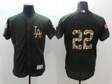 Clayton Kershaw Los Angeles Dodgers green Salute To Service jersey