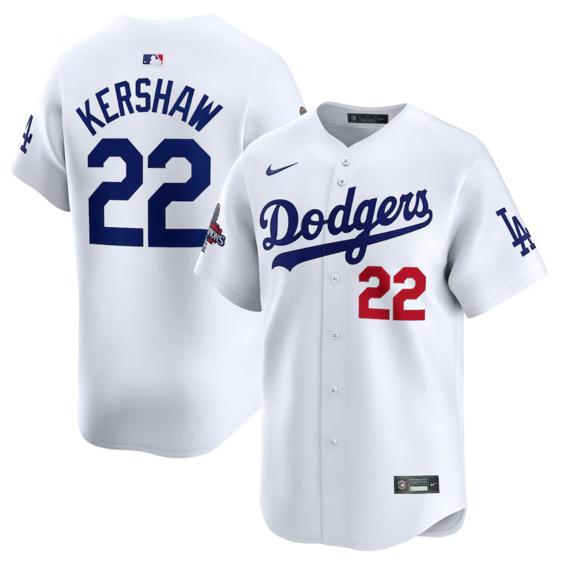 Clayton Kershaw Los Angeles Dodgers white Limited jersey
