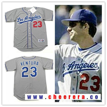 Robin Ventura Los Angeles Dodgers gray Cooperstown jersey